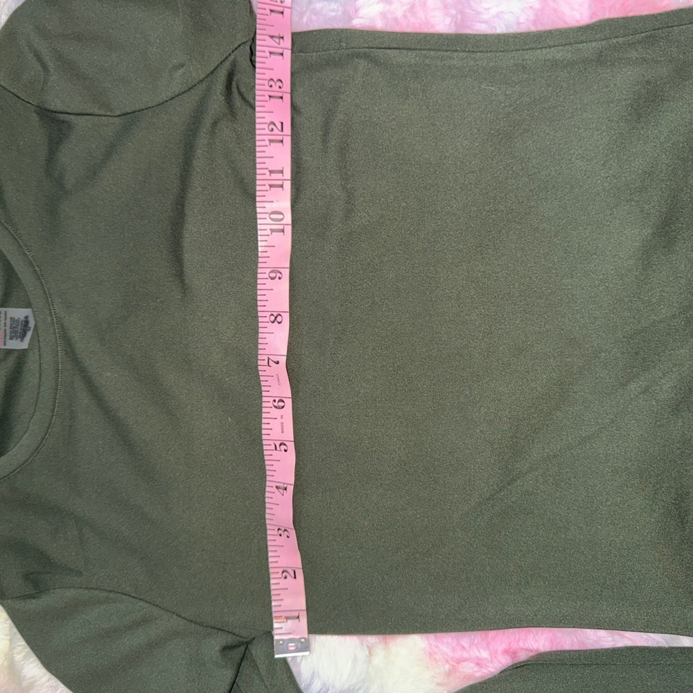 NWT LOVE CHARM Forest Green Long Sleeve Tee - Picture 4 of 4